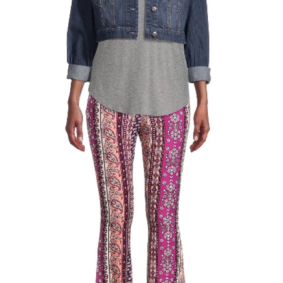 NWT No Boundaries Junior Flare Pant. Boho style size M (7-9) - Picture 2 of 3